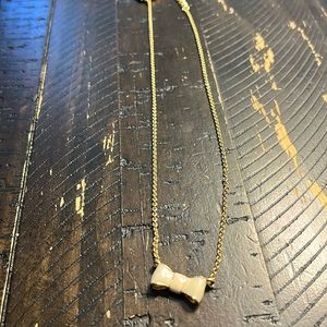 Kate Spade cream bow necklace